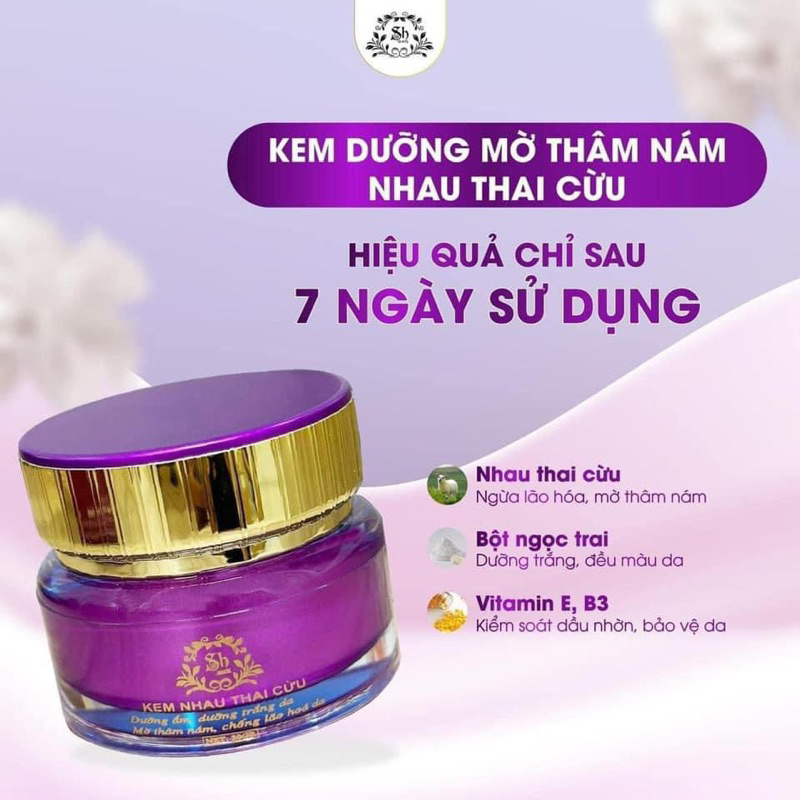 ( combo 2 hộp) Kem face nhau thai cừu sh white( mẫu mới)