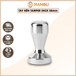 Tamper nén cà phê máy espresso tay cầm Inox - Dụng cụ cafe
