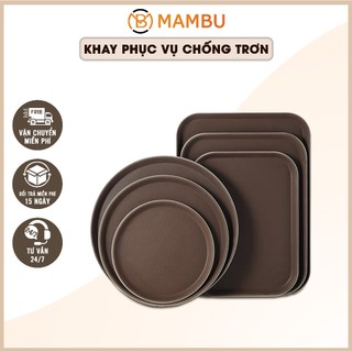 [Sỉ] Khay phục vụ bàn - Khay bưng bê cao su chống trượt - Thiết bị máy móc pha chế