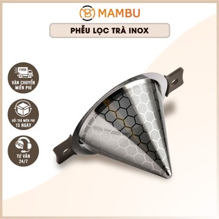 Phễu lọc trà Inox 20cm - Lưới lọc 2 lớp - Lọc trà, lọc cặn nước -Dụng cụ pha chế