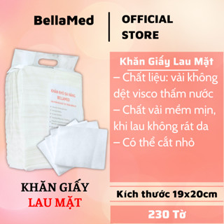  Khăn giấy lau mặt spa BellaMed hàng mềm mịn thấm hút nước 