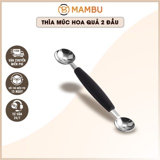 Muỗng múc hoa quả 2 Đầu Inox Làm Bingsu Múc Kem Trái Cây Chuyên Dùng - Dụng cụ làm bánh