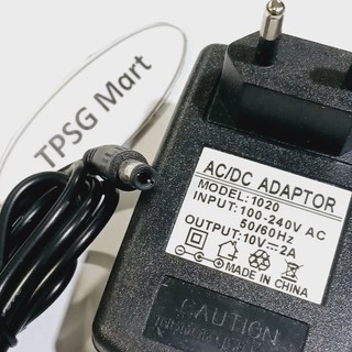 Adapter DC 10V - 1A  / 10V - 2A (Đầu cắm 5.5mm X 2.1mm) hoặc (Đầu cắm 3.5mm x 1.35mm)