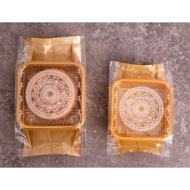 [Túi + khay] Set 10 túi đựng bánh 150g bánh trung thu