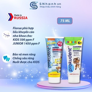 Kem đánh răng trẻ em Prokudent 75ml, Dontodent Đức 100ml