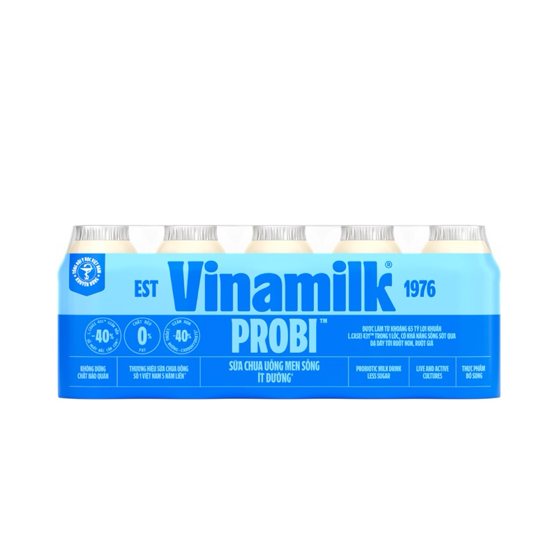 LỐC 5 CHAI SỮA CHUA UỐNG MEN SỐNG PROBI 65ML CÓ ĐƯỜNG/ DÂU/ VIỆT QUẤT/ PROBY