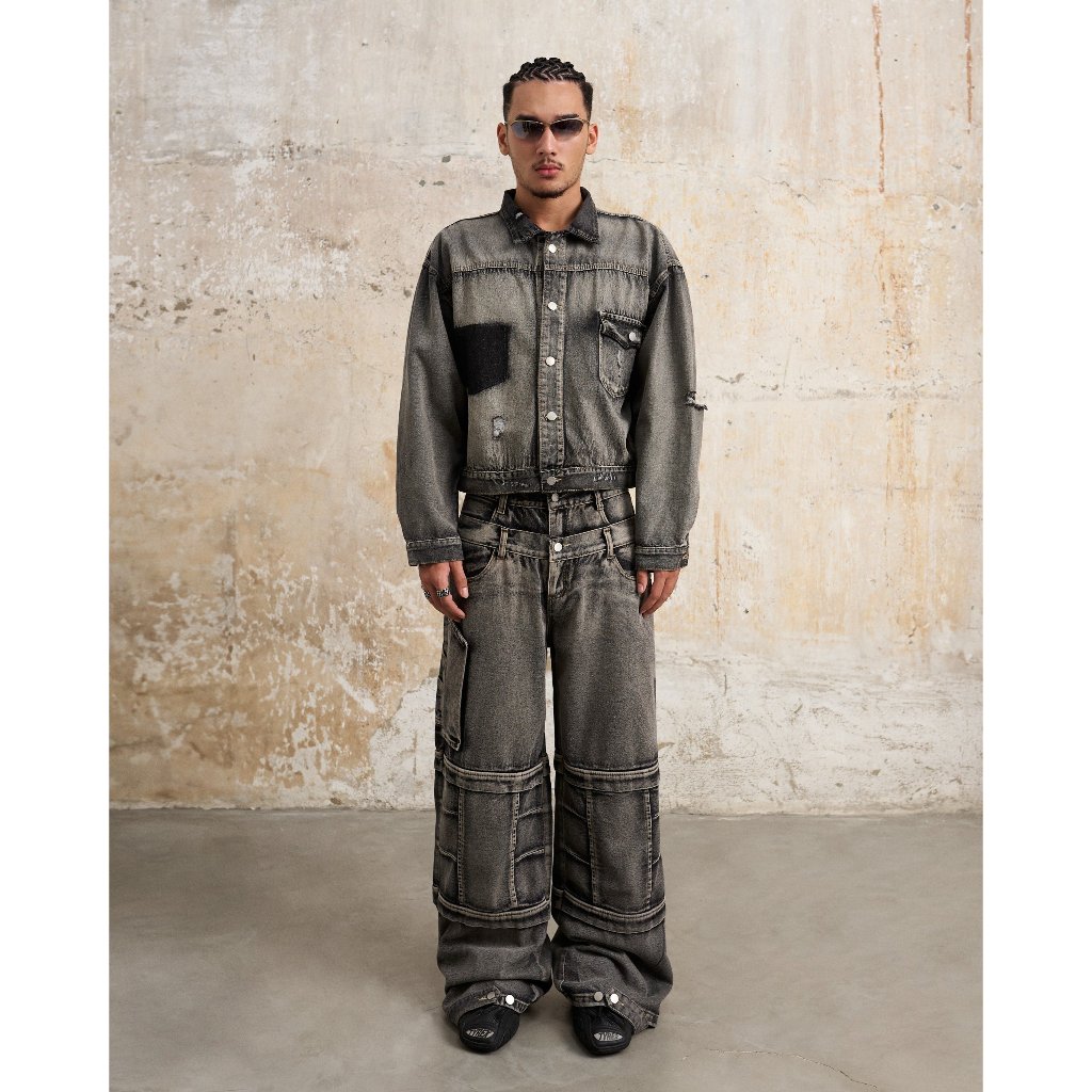 Bad Choices | Áo khoác JEANS form croptop UNIQUELY phong cách Menswear | BigBuy360 - bigbuy360.vn