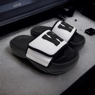 Dép nam nữ Unisex quai ngang dán xé WOLF chữ W cao cấp Loại 1 đế cao 4cm siêu êm chân bền đẹp D7763