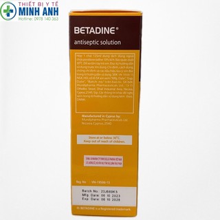 Dung dịch Betadine sát khuẩn 125ml