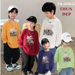 Áo thun dài tay cho bé 10-40kg, áo phông trẻ em mickey mouse, chất thun 100% sợi cotton tự nhiên mềm đẹp