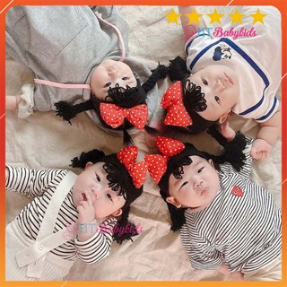 Băng Đô Tóc Giả - Turban Cho Bé Kiểu Hàn Quốc