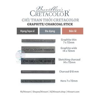Chì/ than thỏi Cretacolor Graphite/ Charcoal Stick (cây lẻ)