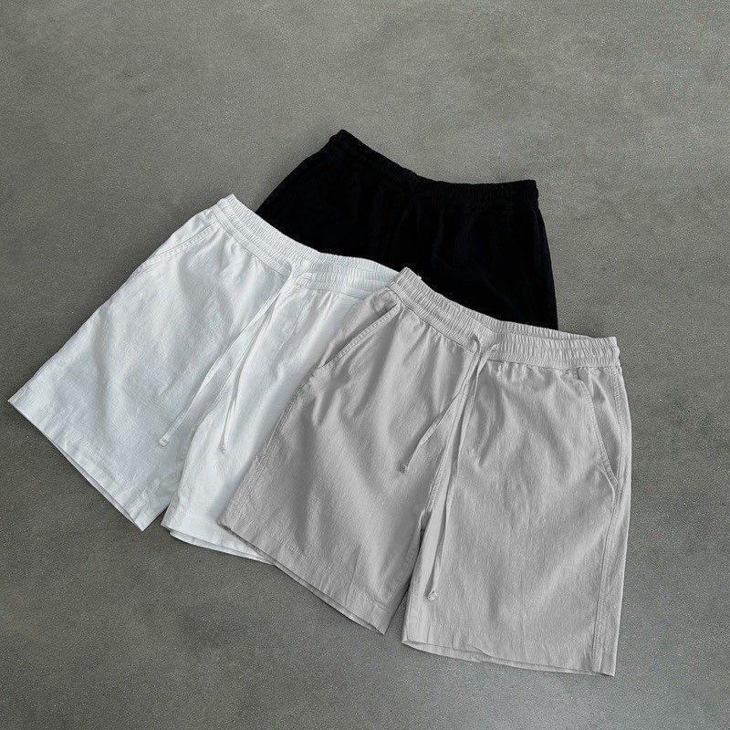 Quần Đùi Nam ngắn, Quần Short Chất Đũi Nam Cao Cấp Cạp Chun Thoáng Mát Form Chuẩn Phong Cách Basic J