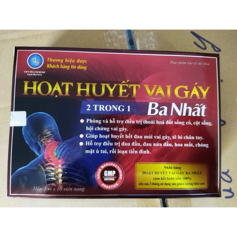 (Chính hãng) Hoạt huyết vai gáy ba nhất - Giúp hoạt huyết hết đau mỏi vai gáy , tê bì chân tay , đau đầu , đau nửa đầu