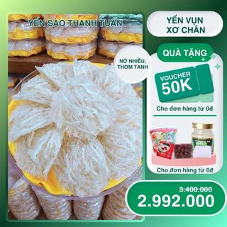 Yến vụn xơ chân - yến sào thanh tuấn 🎁 táo đỏ + đường phèn + 1 hộp súp tổ yến + 1 hũ yến chưng 70%- cam kết chất lượng