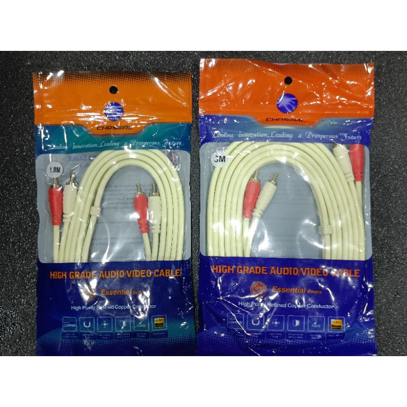 Dây Cáp Âm Thanh Audio/Video CHOSEAL 2AV/RCA to 2AV/RCA - Dây bông sen - High Grade Audio/Video Cabl