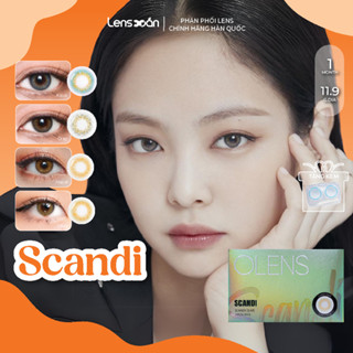Kính áp tròng cận 1 tháng LENS XOẮN lens hàn quốc JENNIE BLACK PINK tự nhiên tone sáng nhẹ OLENS SCANDI