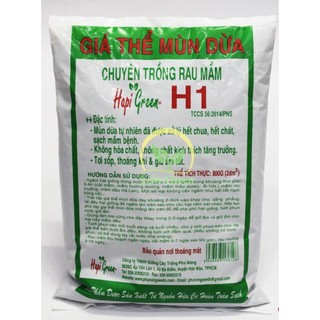 Giá Thể Mùn Dừa Đất H1 Hapigreen 800G (Trồng Rau Mầm, Thủy Canh)
