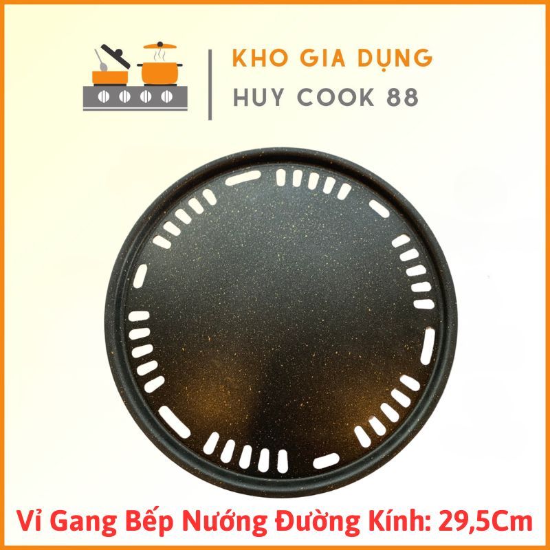 Vỉ nướng gang chống dính cho bếp nướng than hoa hàn quốc Huycook88 dành cho nhà hàng và gia đình