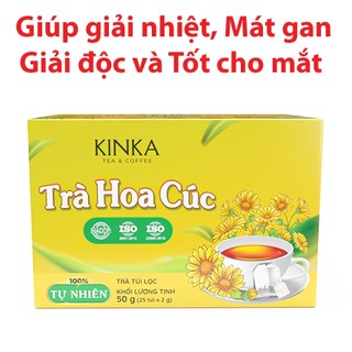 TRÀ HOA CÚC TÚI LỌC Thượng hạn 50g (25 gói x 2g) - Hỗ trợ mắt, giúp tỉnh táo, thanh nhiệt mát gan