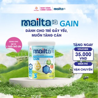 Sữa bột Mailta iQ Gain giúp Phát Triển Cân Nặng cho trẻ 1 đến 10 tuổi - Hộp 800G