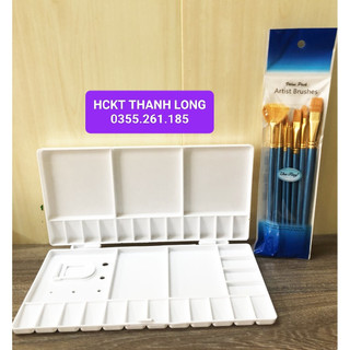 HCKT - Khay pha màu , vỉ pha màu đôi đóng gấp, chất liệu nhựa