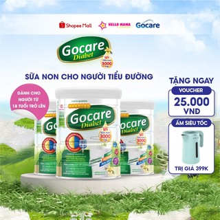 Combo 3 Sữa non Gocare Diabet chuyên biệt cho người bị Tiểu Đường và có nguy cơ bị Tiểu đường - Hộp 900G