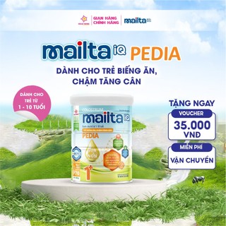 Sữa bột Mailta iQ Pedia cho trẻ 1-10 tuổi giúp cải thiện tình trạng Biếng Ăn Thấp còi - Hộp 800G