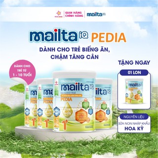 Combo 4 Sữa bột Mailta iQ Pedia cho trẻ 1-10 tuổi giúp tiêu hóa tốt và hỗ trợ trẻ Biếng ăn thấp còi - Hộp 800G