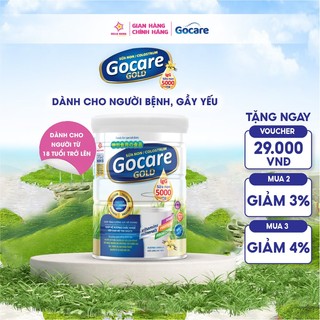 Sữa non Gocare Gold cho người cần bồi bổ sức khỏe sau ốm dậy, người bệnh, dùng được cho người tiểu đường - Hộp 900G