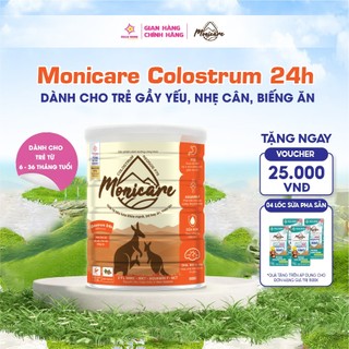Sữa bột Monicare Colostrum 24h cho bé 6 - 36 tháng tuổi giúp Tiêu Hóa Khỏe, Đề Kháng Tốt - Hộp 900G