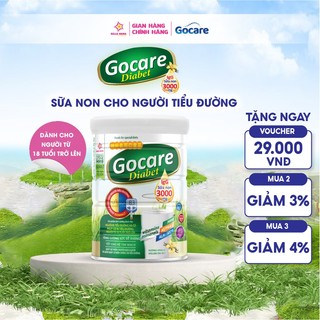 Sữa non Gocare Diabet chuyên biệt cho người bị Tiểu Đường và có nguy cơ bị Tiểu đường - Hộp 900G