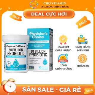 Physician's Choice Probiotics 60 Billion CFU - 10 Strains + Organic Prebiotics - Cung Cấp Lợi Khuẩn Hỗ Trợ Đường Ruột