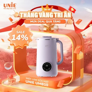 (Giá không có quà tặng) Máy làm sữa hạt Unie UMB10 - Lưỡi dao inox 304 , công suất 800W, dung tích 1 lít, BH 12 Tháng