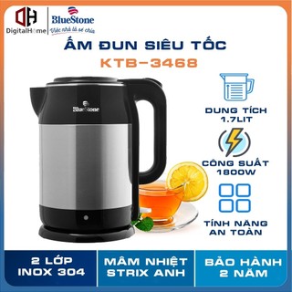 Ấm đun siêu tốc bluestone ktb-3468, 1.7 lít - 1800w, hàng chính hãng bh 2 năm