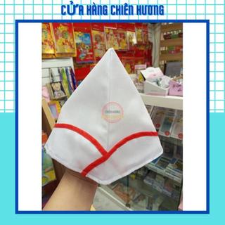 Mũ ca nô vải màu trắng dùng cho học sinh tiểu học