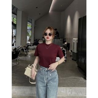 Áo phông cổ 2p trơn cộc tay