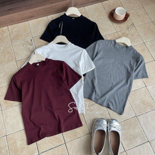 Áo phông cổ 2p trơn cộc tay