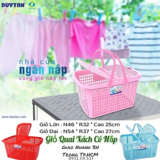 🌱 giỏ nắp, giỏ đựng đồ đi sinh size nhí / nhỏ / lớn / đại - nhựa duy tân có nắp ,làn đi sinh 🌱