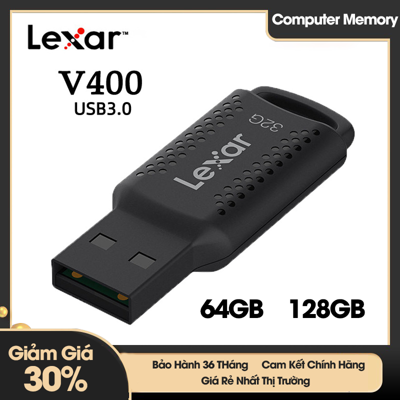 [Chính Hãng] - USB 3.2 Gen1 32GB/64GB/128GB Lexar V400 Tốc Độ Cao 100MB/s - Hàng mới chính hãng - BH 36 tháng 1 đổi 1