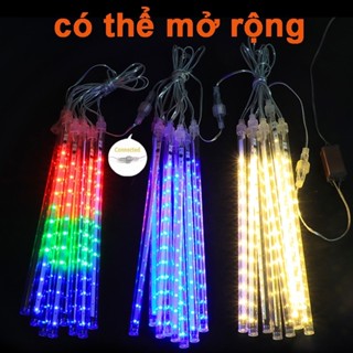 Bộ LED hiệu ứng sao băng 8 thanh 50cm treo thả ngoài trời Chống nước - Đèn led sao băng trang trí ngoài trời (giá sỉ)
