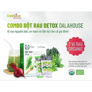 Combo bột rau củ detox thải độc dalahouse - 21 gói 07 vị rau củ organic 100%