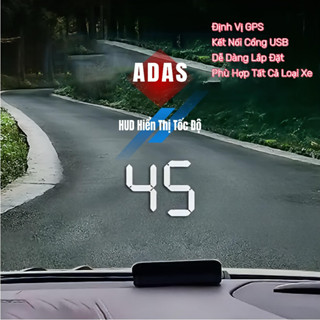 2025 HUD ADAS Hiển Thị Tốc Độ Kính Lái Ô Tô - Tích Hợp GPS, ODO, Cảnh Báo Tốc Độ, Cổng USB