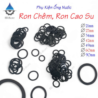 Ron chêm, ron cao su, gioăng cao su, long đền phi 21, 27, 34, 42, 49, 60, 90mm. dày 2mm. ron dây cấp, ron vòi sen, xịt.