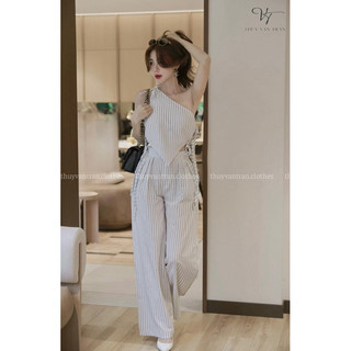 Set yếm lệch kẻ 𝐁𝐀𝐆𝐄𝐎