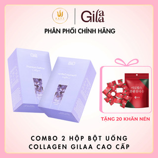 Combo 2 Hộp bột uống Collagen Cao Cấp Kết Hợp Saffron - Gilaa Premium Saffron Collagen (120 gói x 2g)