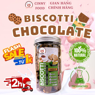 Bánh Biscotti nguyên cám vị Chocolate GreenFood, bánh ăn kiêng giảm cân, eatclean