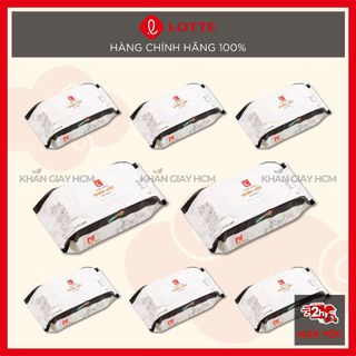 Combo 10 gói - khăn ướt lotte choice l, khăn giấy ướt 120 tờ / yến mạch trà xanh - hàng chính hãng
