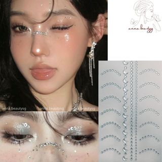 Đá đính mũi phụ kiện trang điểm cao cấp, đá dán mũi hạt đính make up có sẵn keo