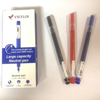  Hộp 10 Bút Gel Việt Lợi VL-039 ngòi 0.5mm - mực ra đều nhanh khô nét êm trơn - Viết tới 2.000m 